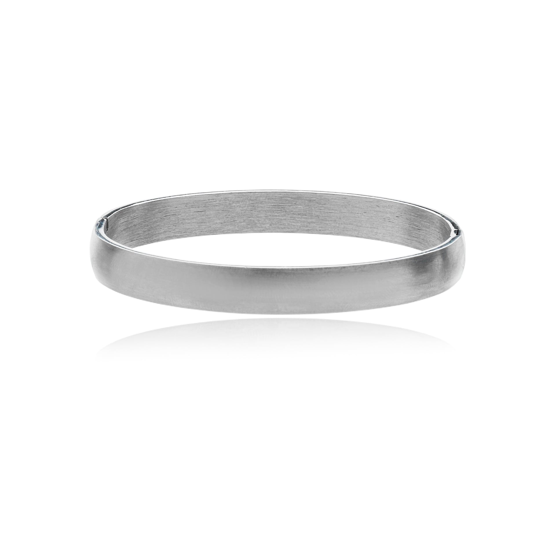 Bracelete Aço Escovado Oval