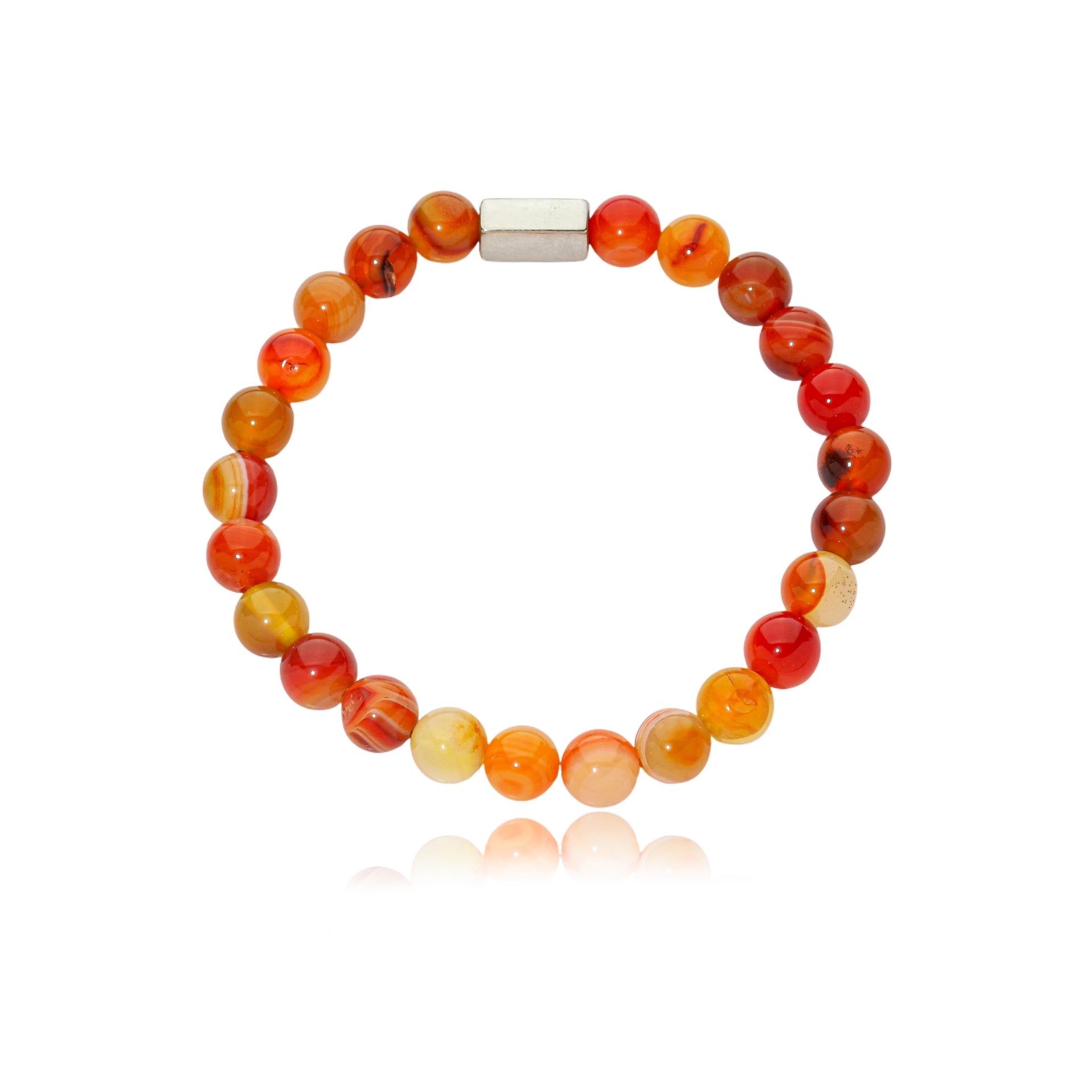 Pulseira Pedras Ágata Cornalina