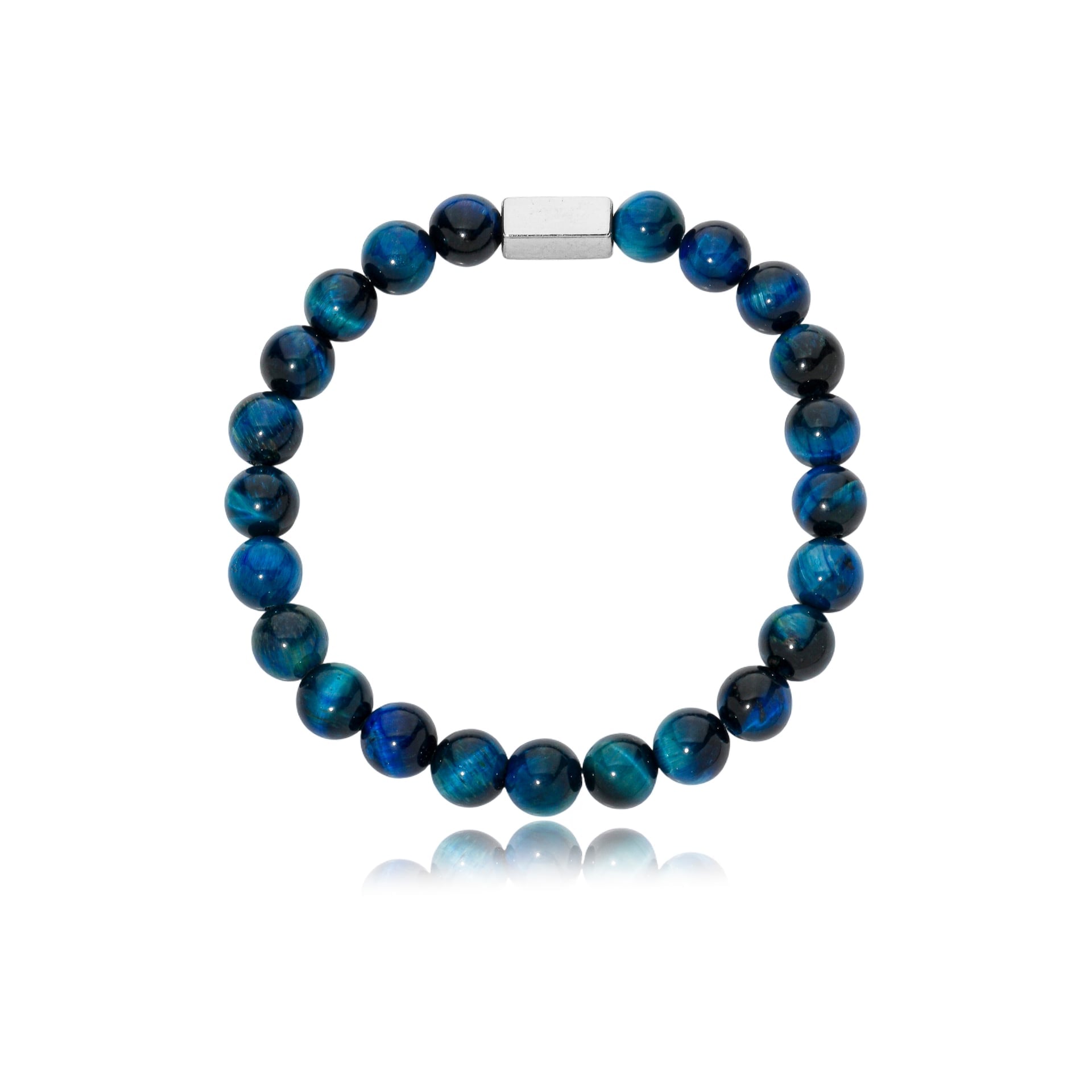 Pulseira Pedras Olho de Tigre Azul