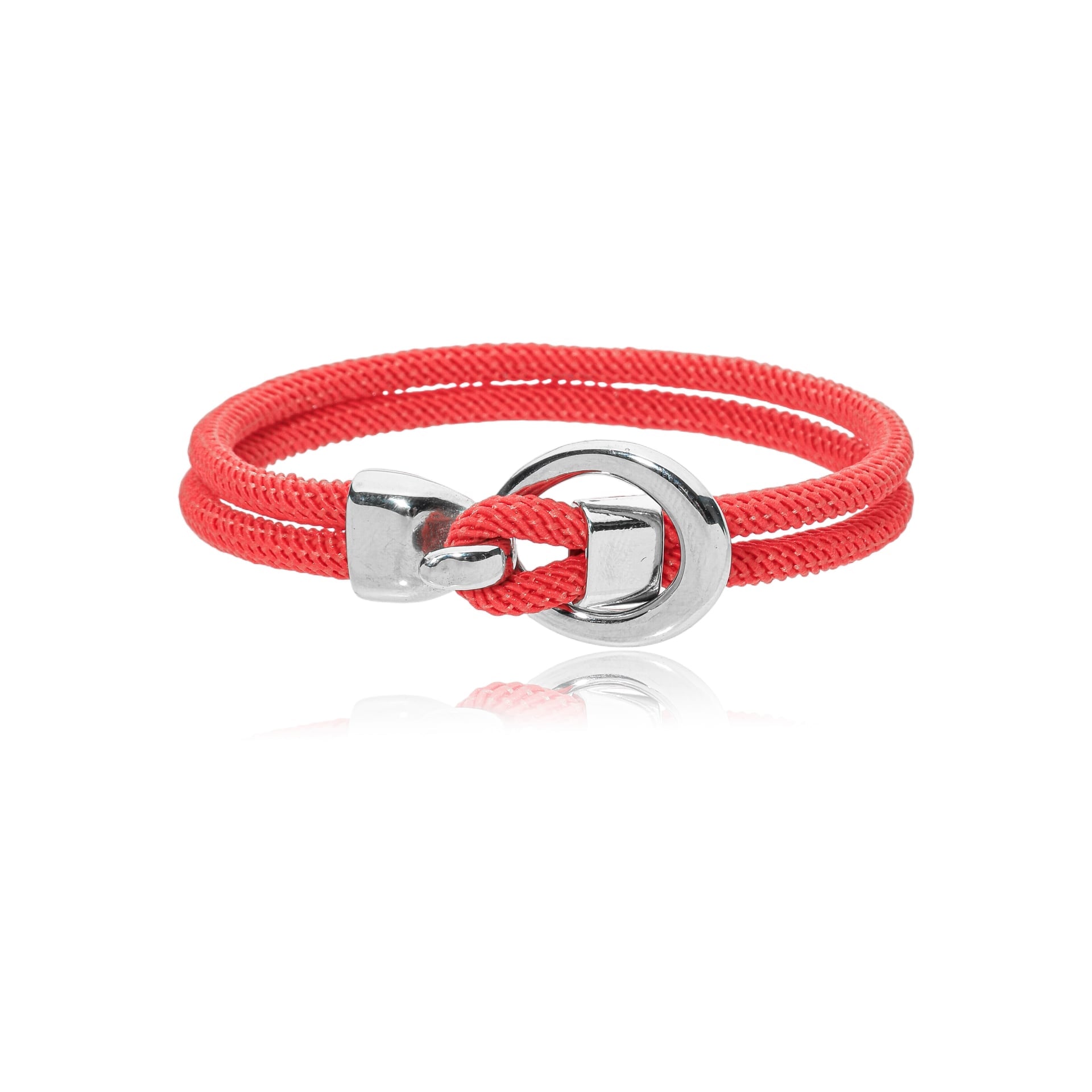 Pulseira Corda Náutica Vermelha com Fecho de Gancho