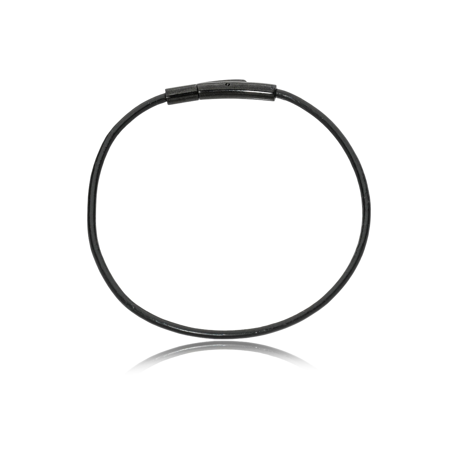 Pulsiera Silicone Preto com Fecho Preto