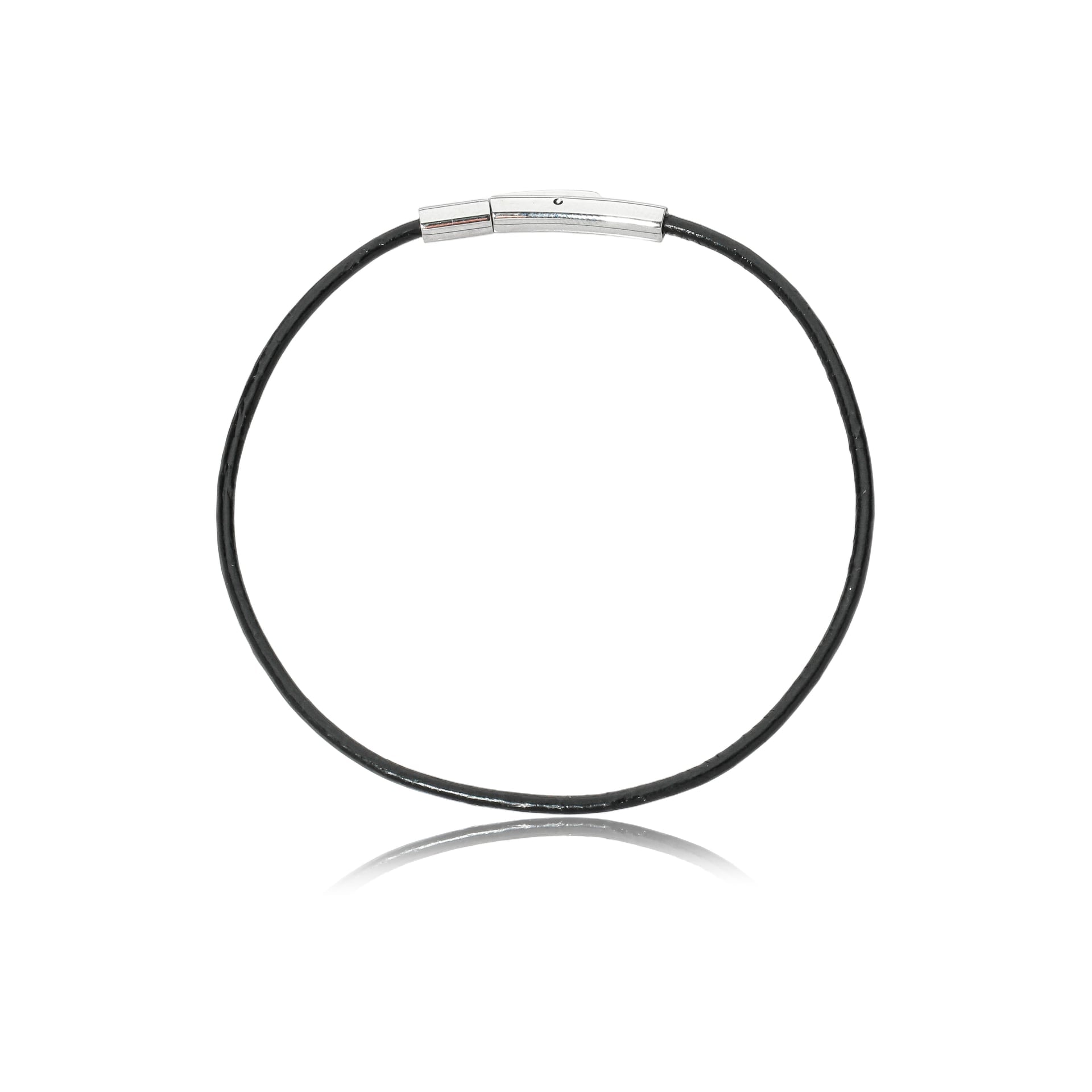 Pulseira Silicone Preto com Fecho de Aço