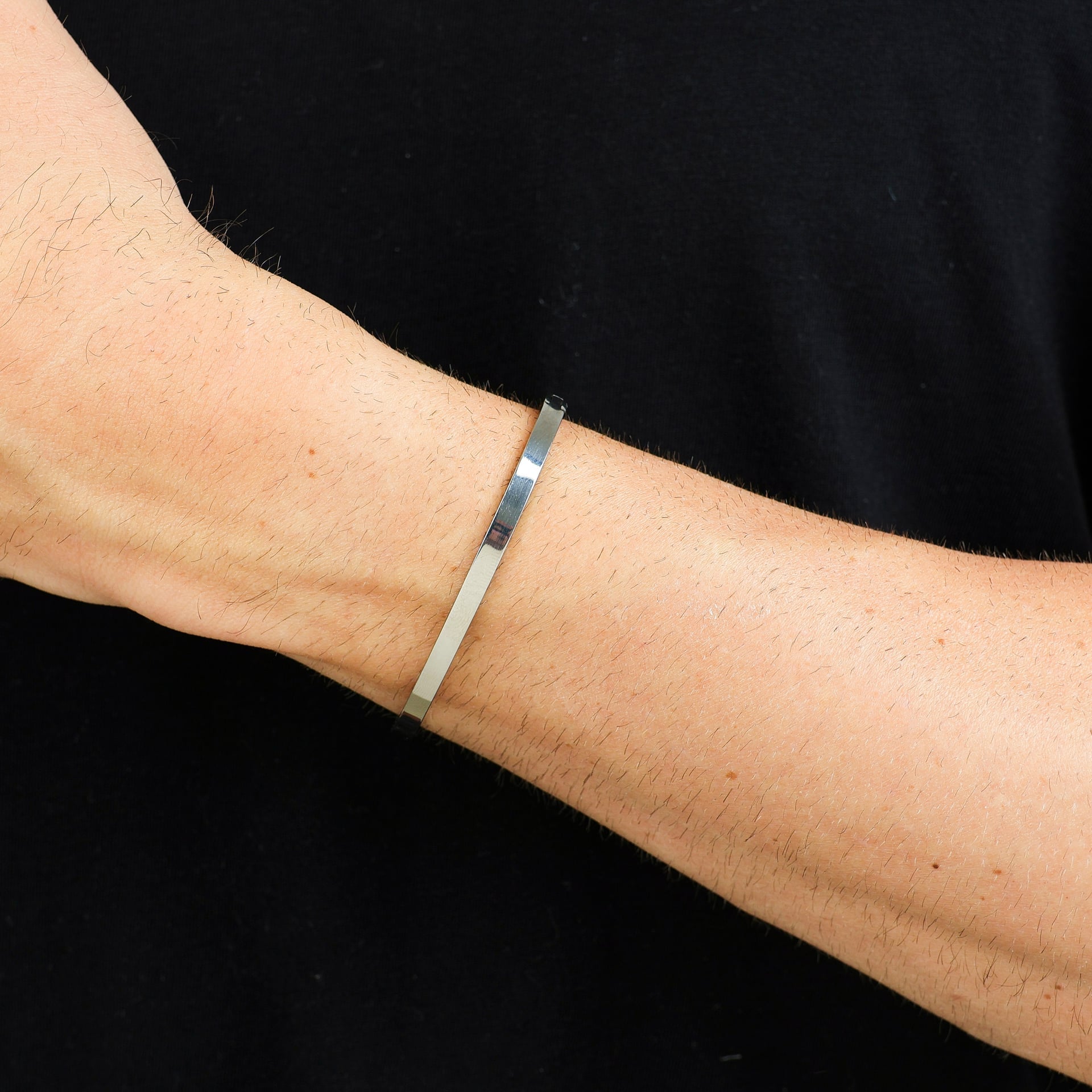 Bracelete Aço Polido