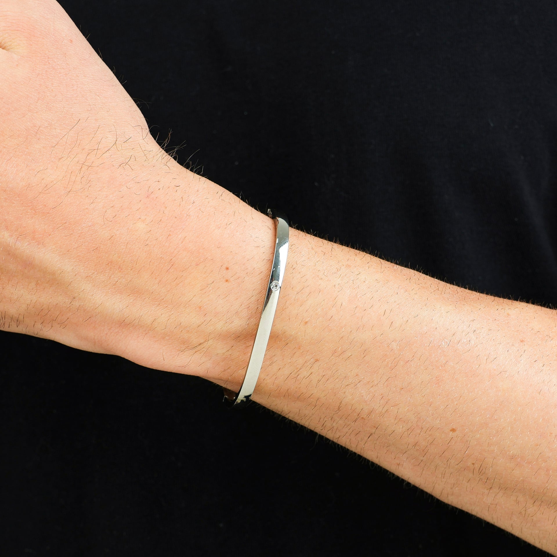 Bracelete Aço Quadrado