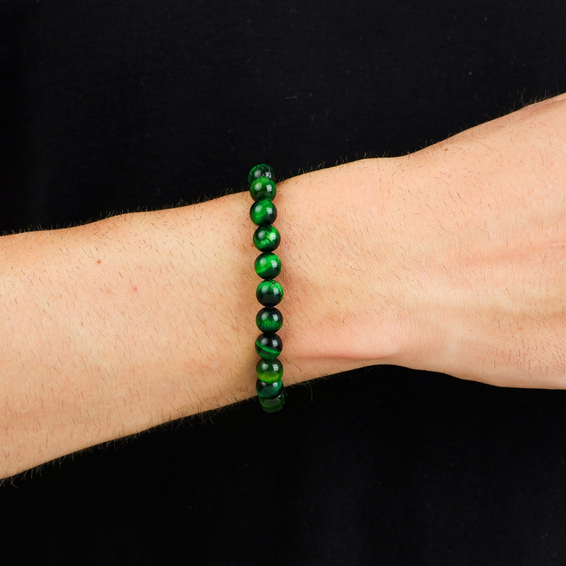 Pulseira Pedras Olho de Tigre Verde