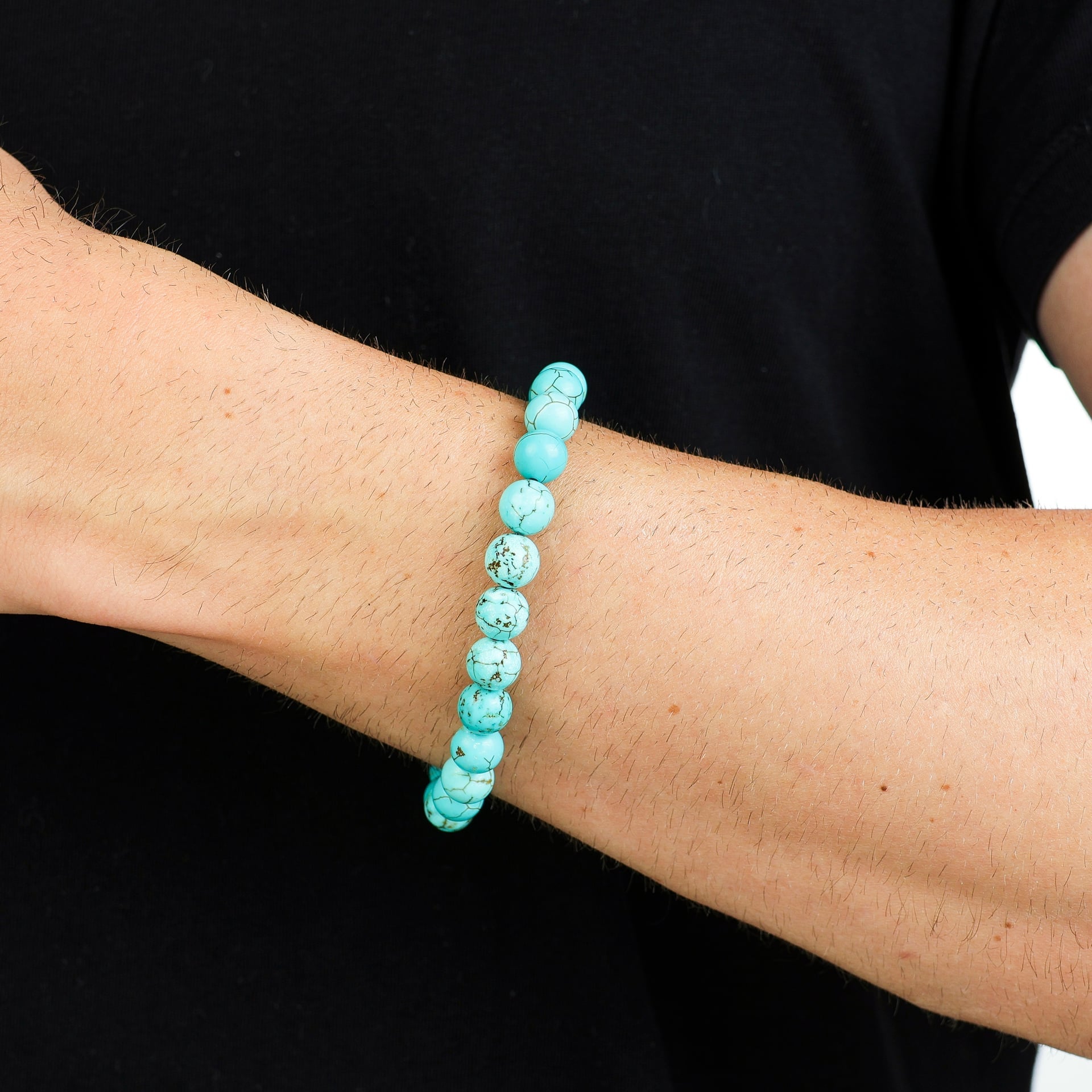 Pulseira Pedras Howlita Turquesa