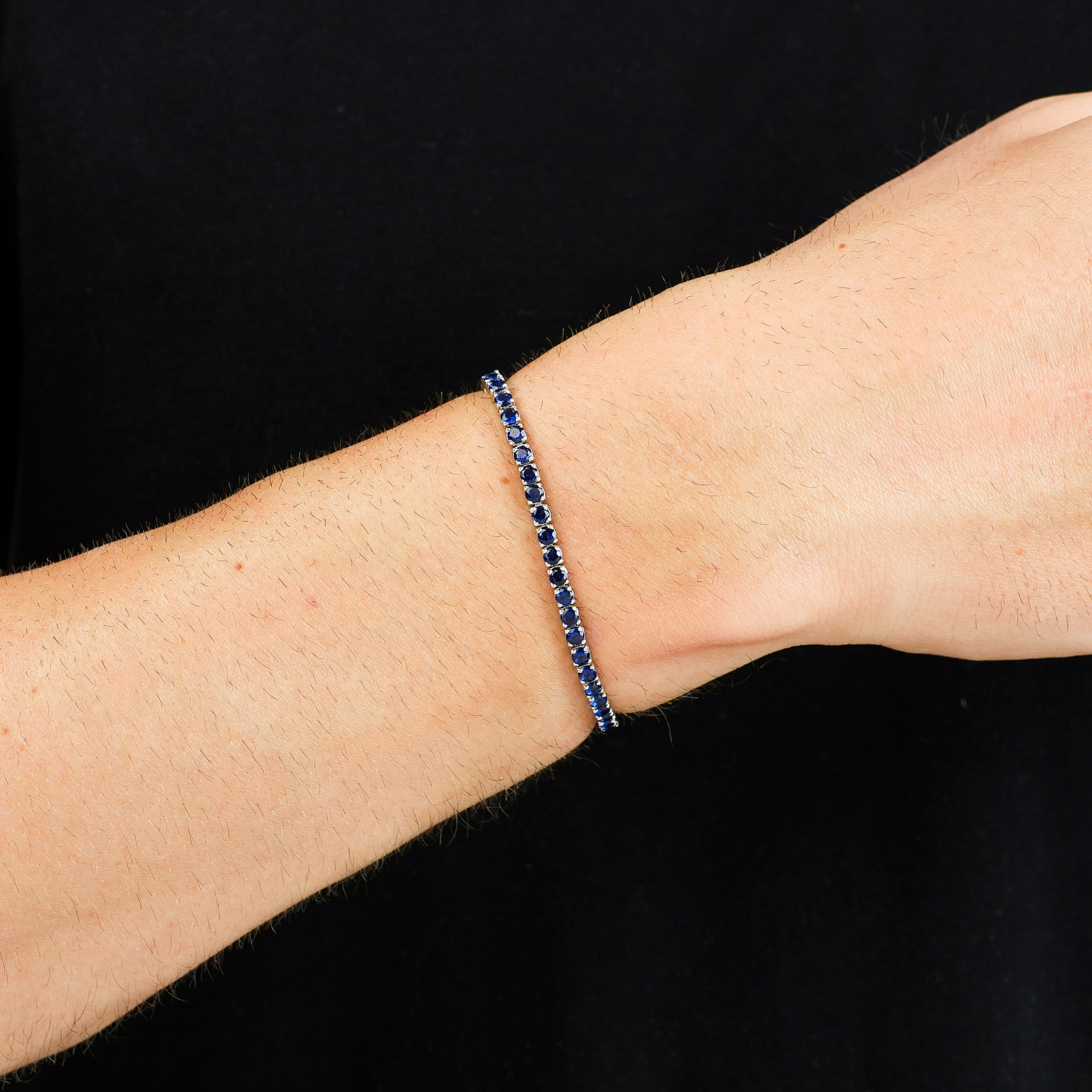 Pulseira Riviera Prata 925 Azul Safira