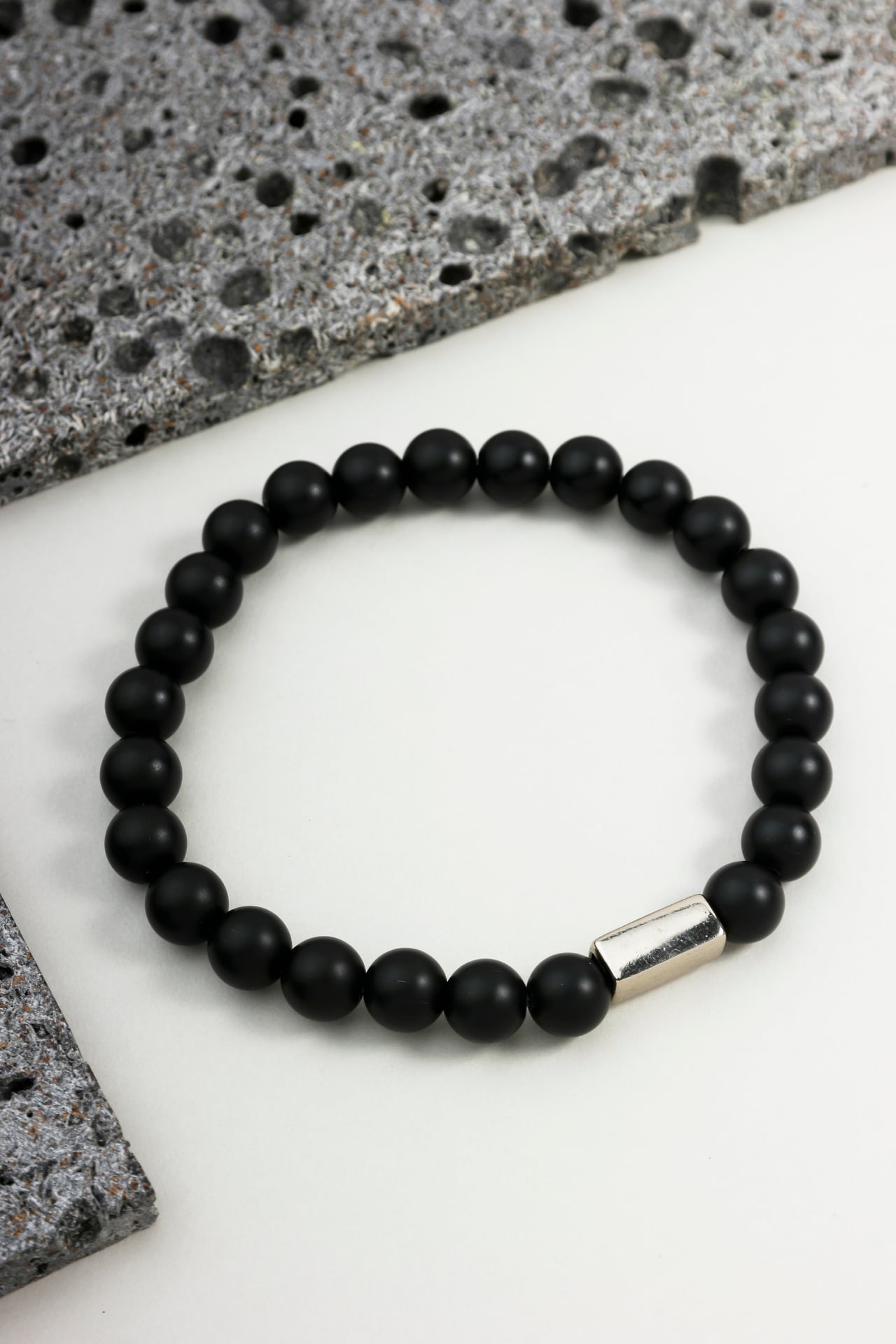 Pulseira Pedras Ônix Fosco