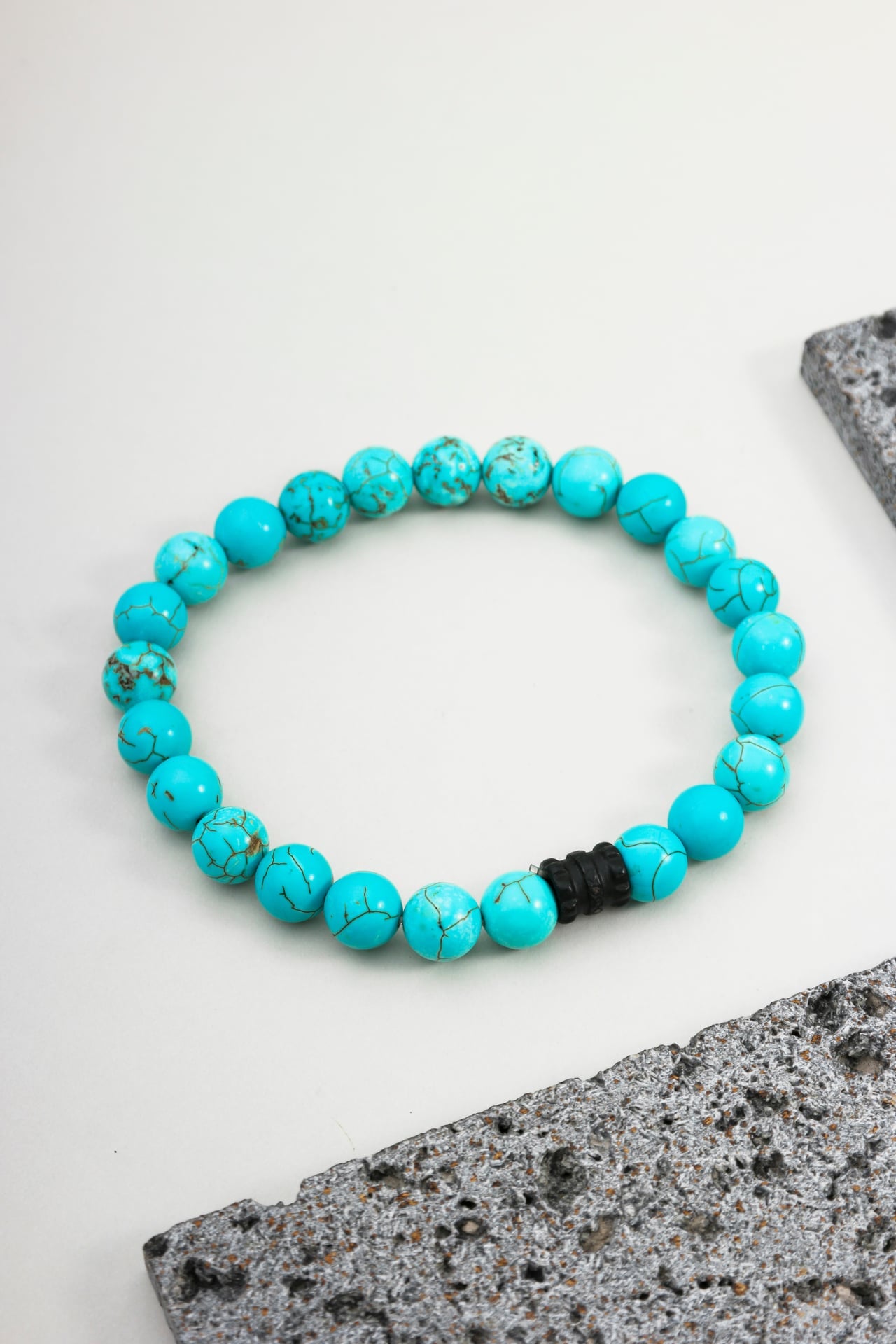 Pulseira Pedras Howlita Turquesa