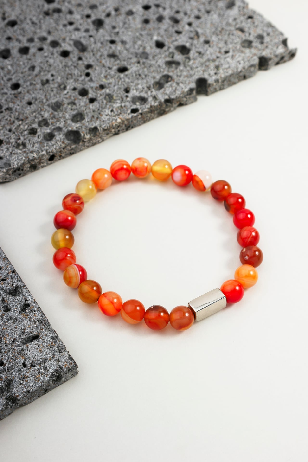Pulseira Pedras Ágata Cornalina