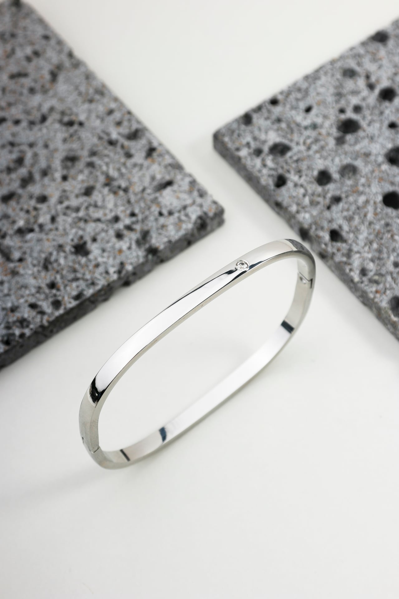 Bracelete Aço Quadrado